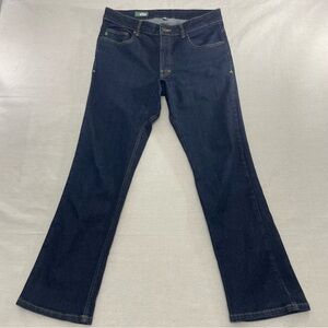 Stio Rivet Organic Cotton Dark Wash Stretch Straight Denim Jeans Men's 33S 33x3